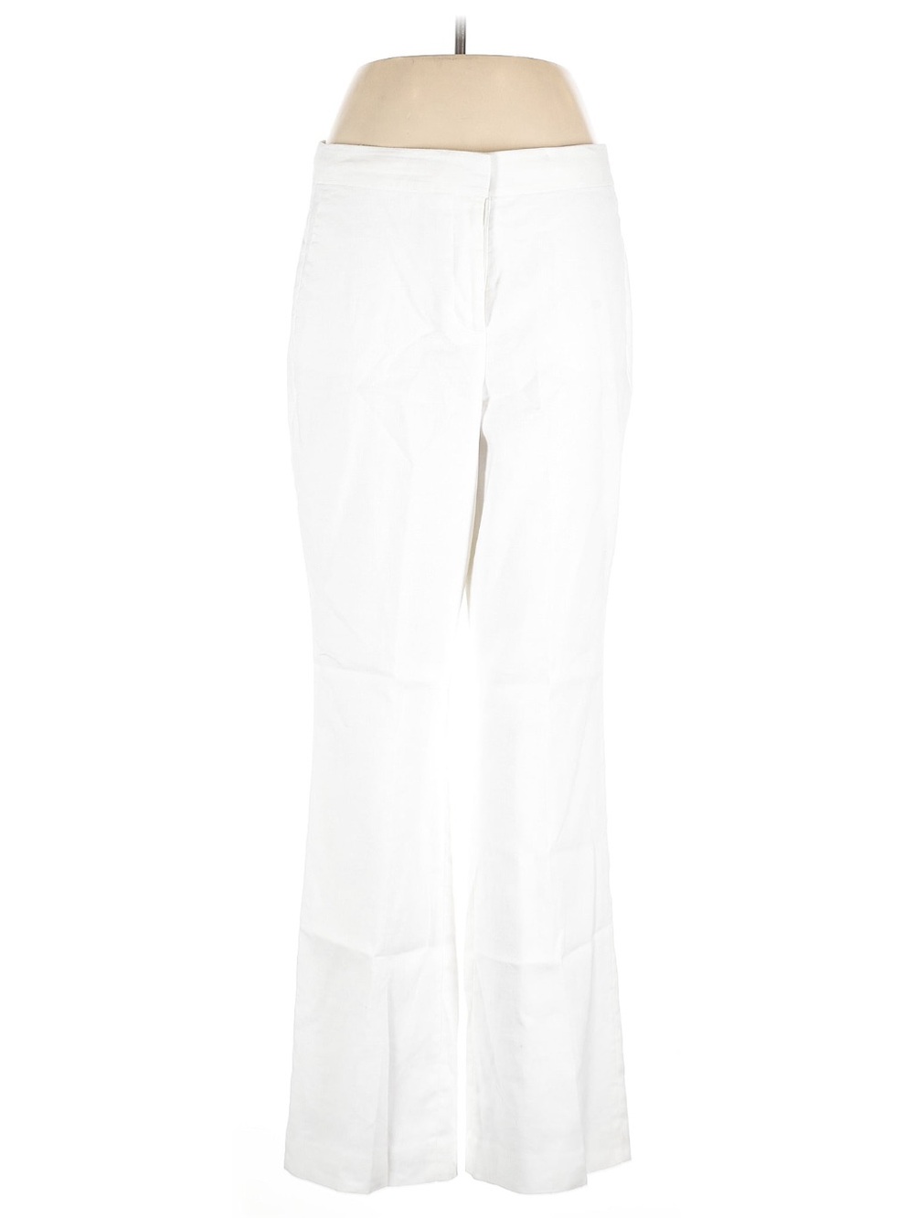 J. Crew White Wide-Leg Linen Trousers